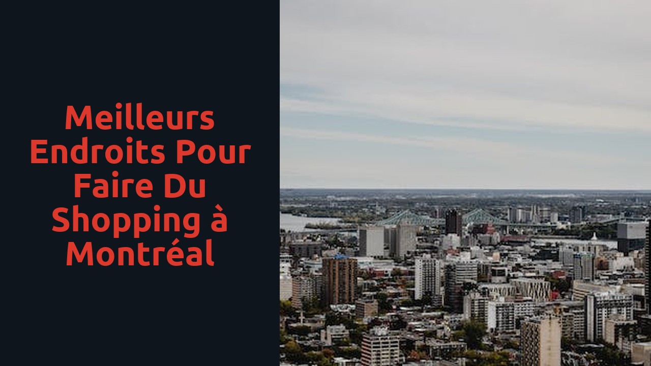 Meilleurs endroits pour faire du shopping à Montréal