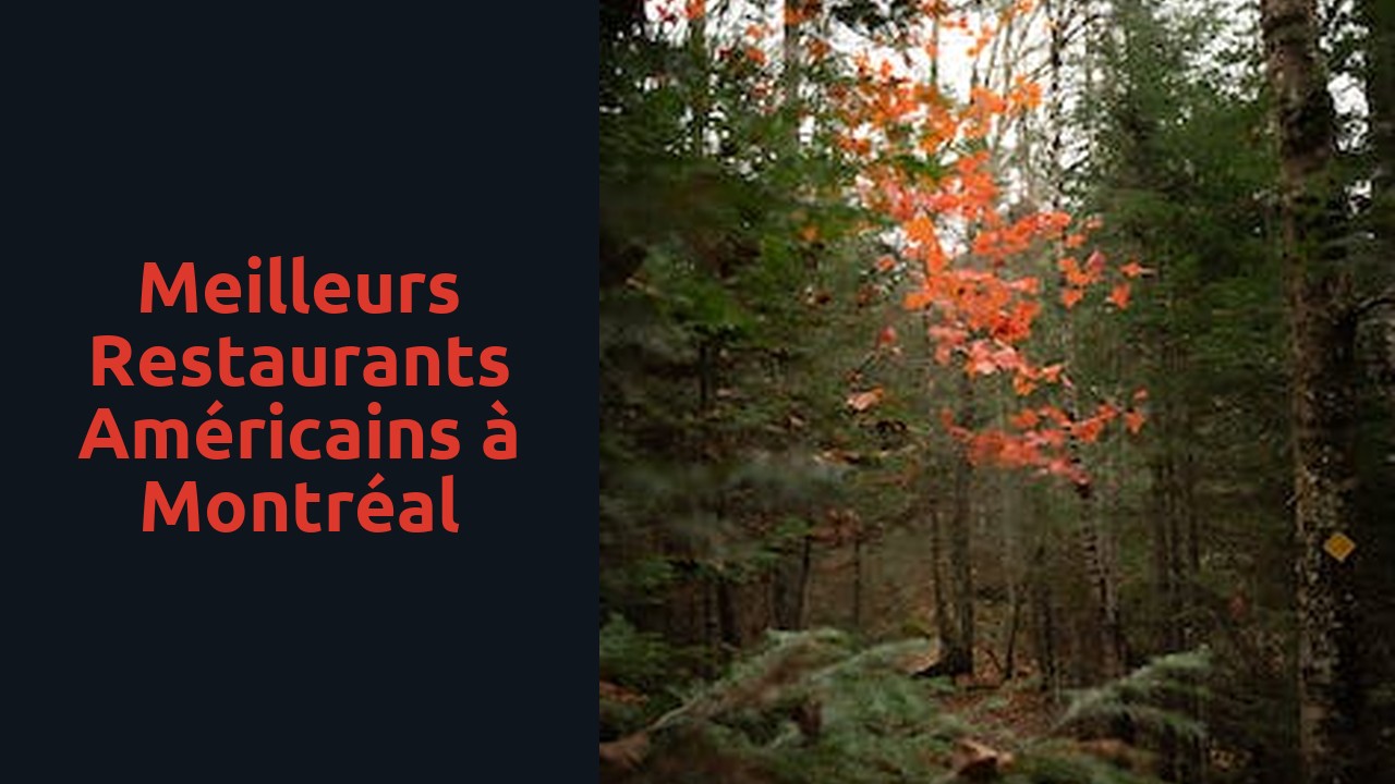 Meilleurs restaurants américains à Montréal