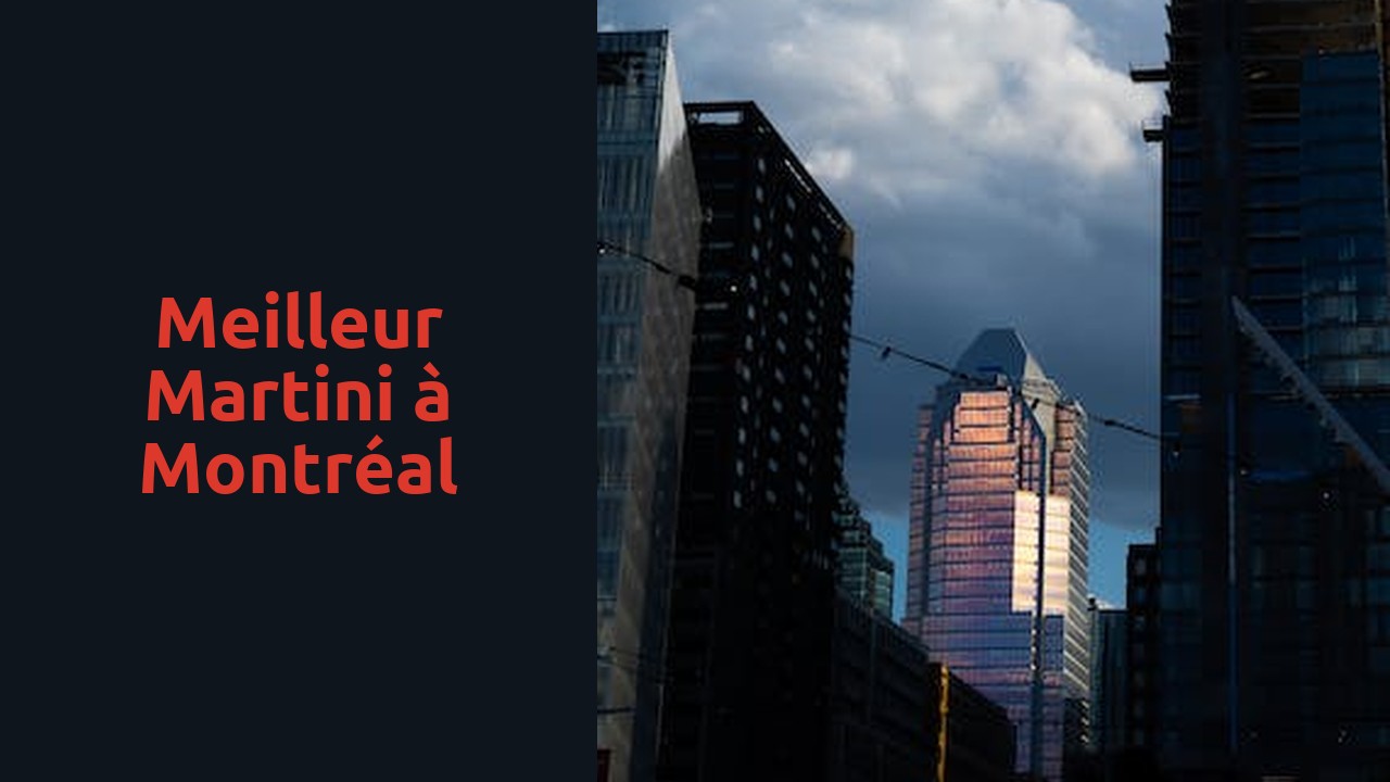 Meilleur martini à Montréal